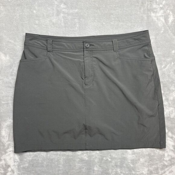 Eddie Bauer Travex Skort 16 Gray Stretch Athletic Outdoor Hiking Women's - Picture 1 of 6